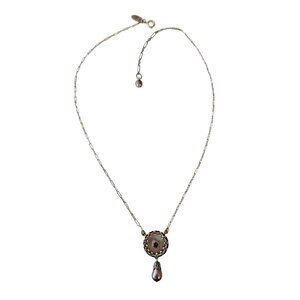 Liz Palacios Sterling Silver Paper Clip Chain Lavalier Pendant Necklace, L110